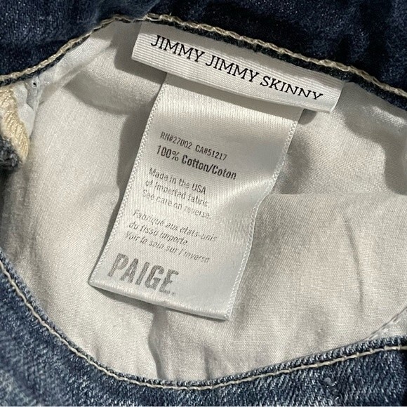 Paige Jimmy Jimmy‎ Skinny Jean Size 26 Willa Destroyed Patchwork - Picture 5 of 11